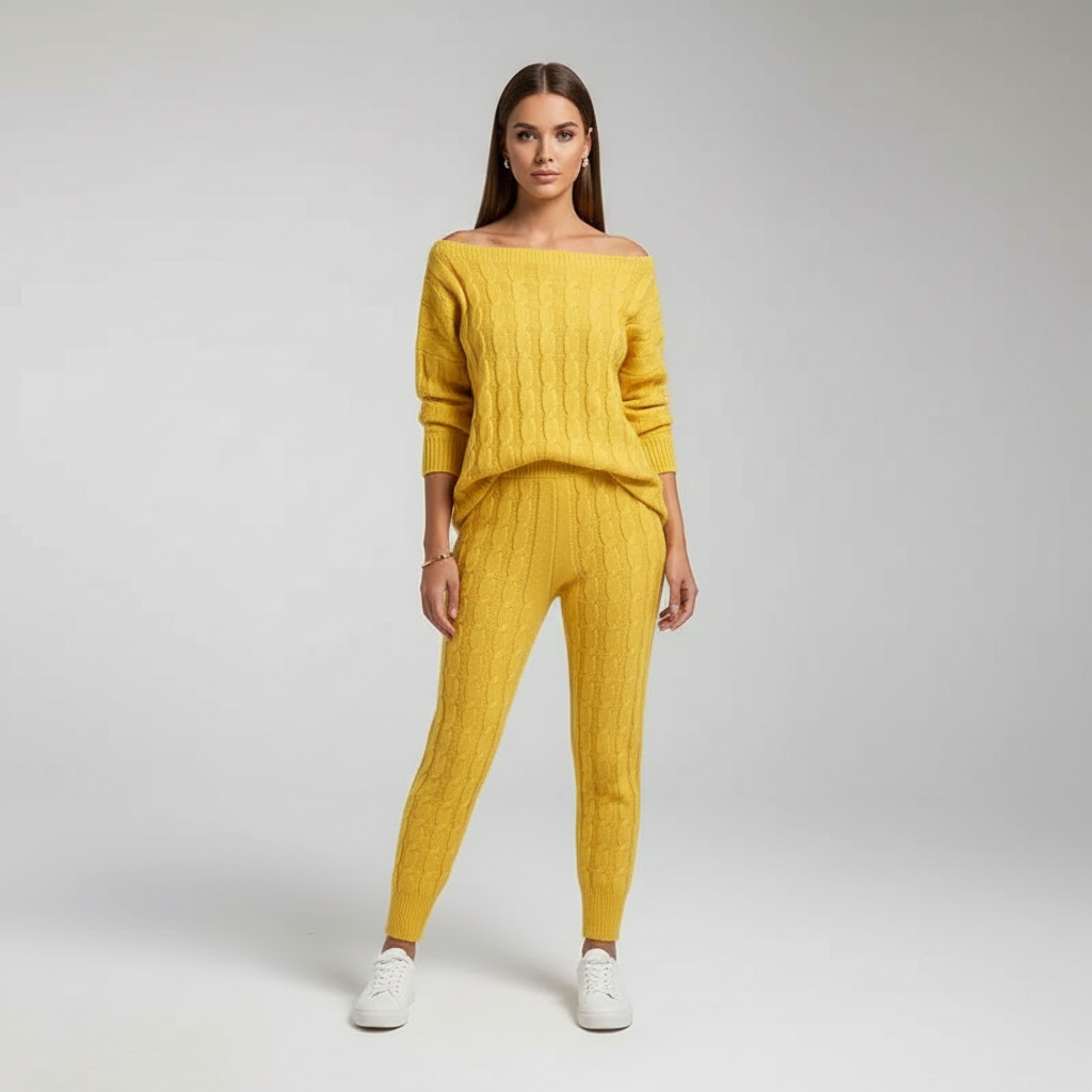 Lydia | Cable Knit Loungewear Co-ord