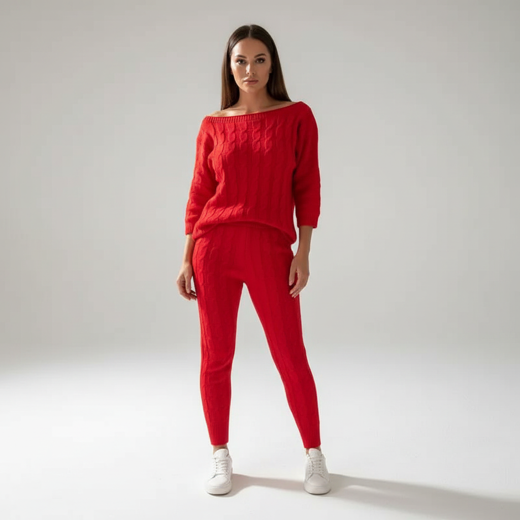 Lydia | Cable Knit Loungewear Co-ord