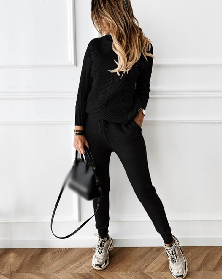 Lucille | Cable Knit Roll Neck Co-ord