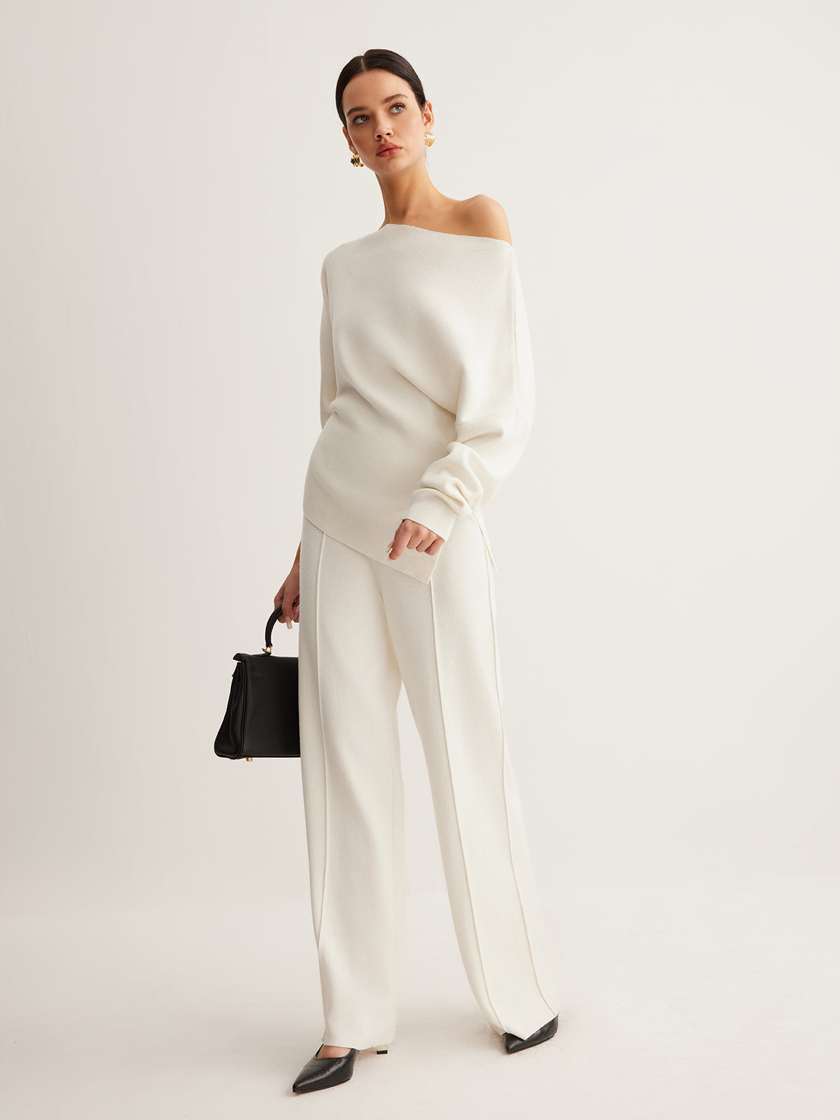 Selina | Merino Wool One-Shoulder Jumper