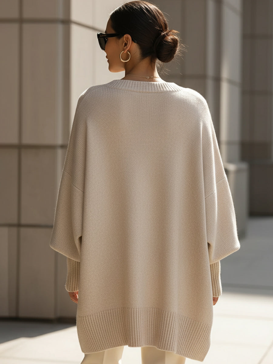 Sadie | Merino Wool Asymmetric Jumper