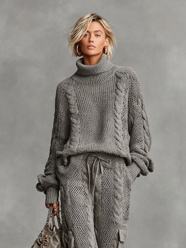 Marigold | Cable Knit Cargo Co-ord Set