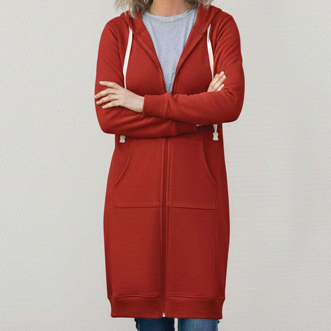 Rafaela | Longline Zip-Up Hooded Jacket