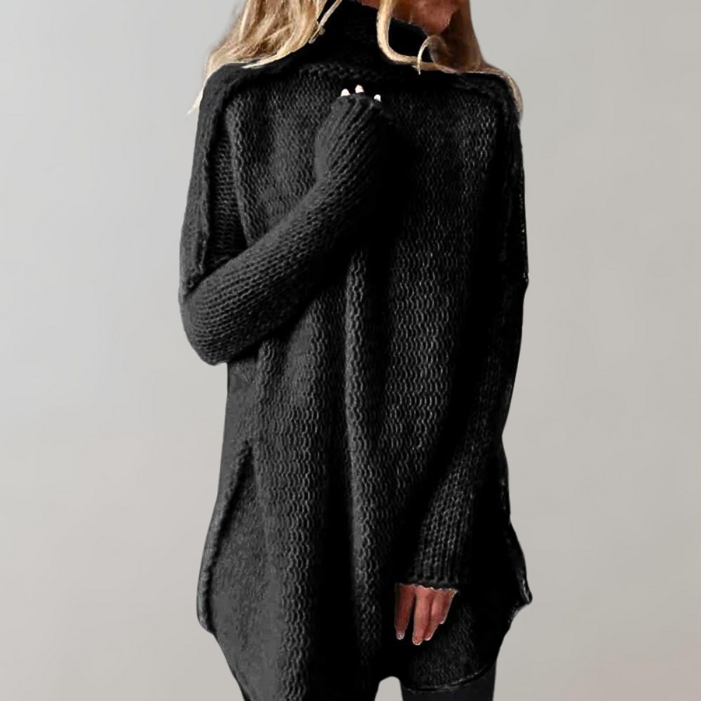 Constance | Longline Roll Neck Jumper