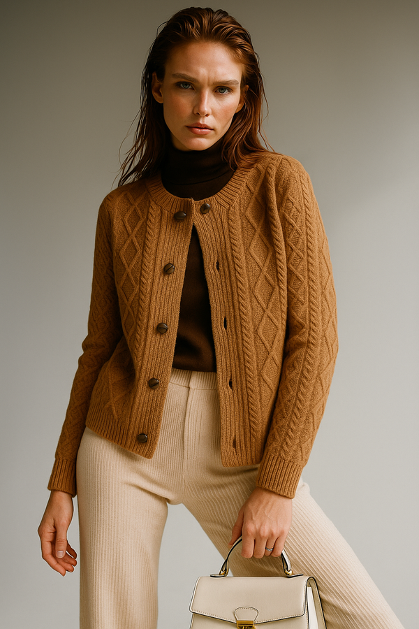 Letitia | Cable-Knit Button Cardigan