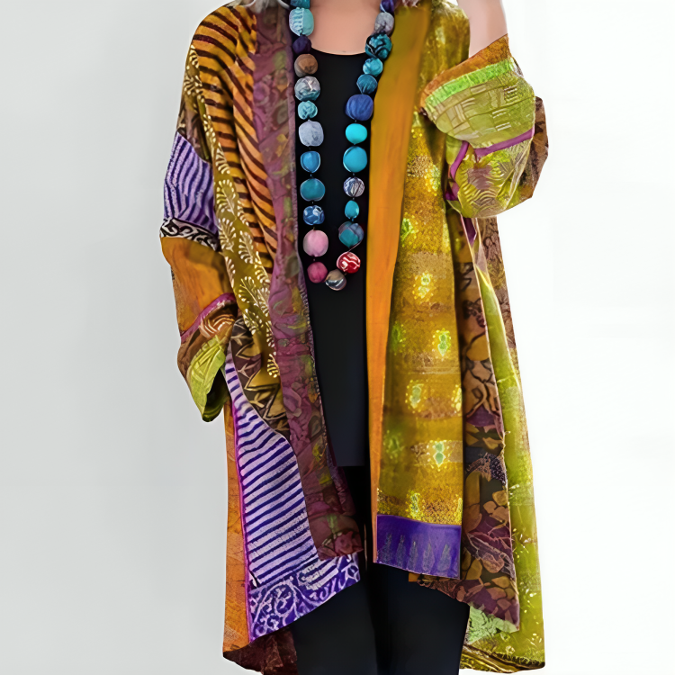 Hazel | Patchwork Open-Front Cardigan