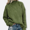 Eloisa | Cable Knit High Neck Jumper