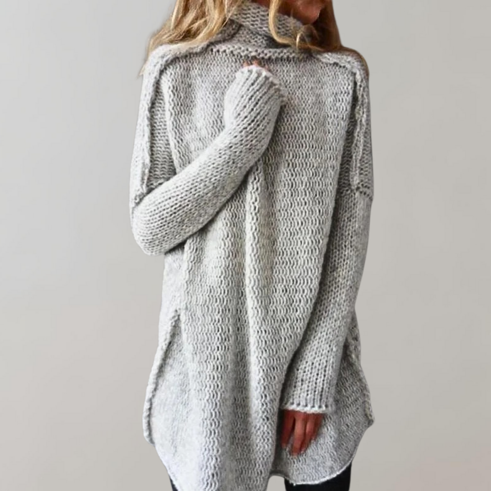 Constance | Longline Roll Neck Jumper