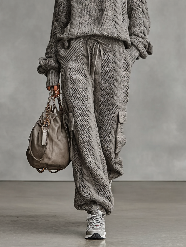 Marigold | Cable Knit Cargo Co-ord Set