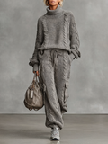 Marigold | Cable Knit Cargo Co-ord Set