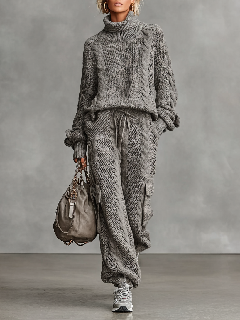 Marigold | Cable Knit Cargo Co-ord Set