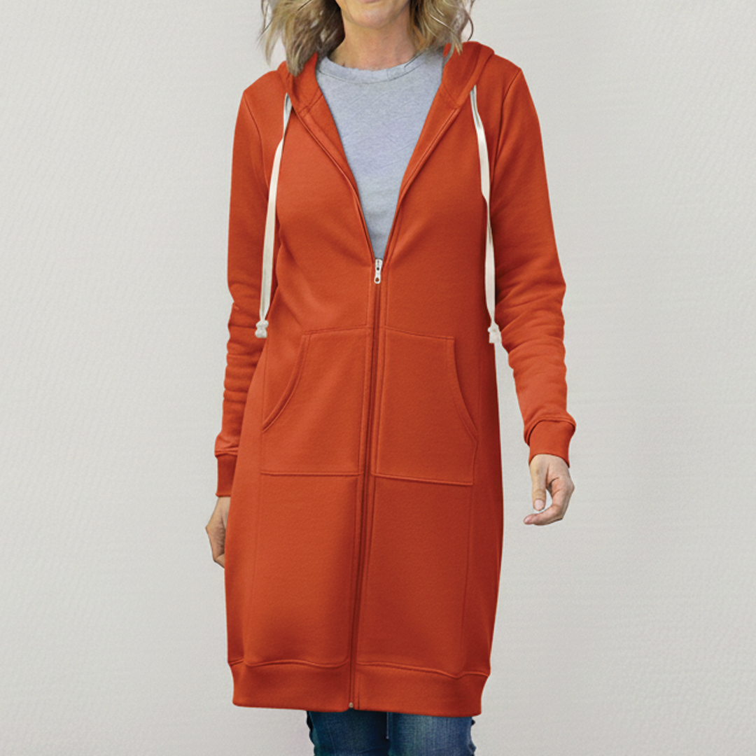 Rafaela | Longline Zip-Up Hooded Jacket