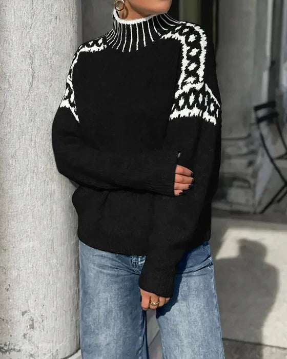 Petra | Wool Fair Isle High Neck Jumper