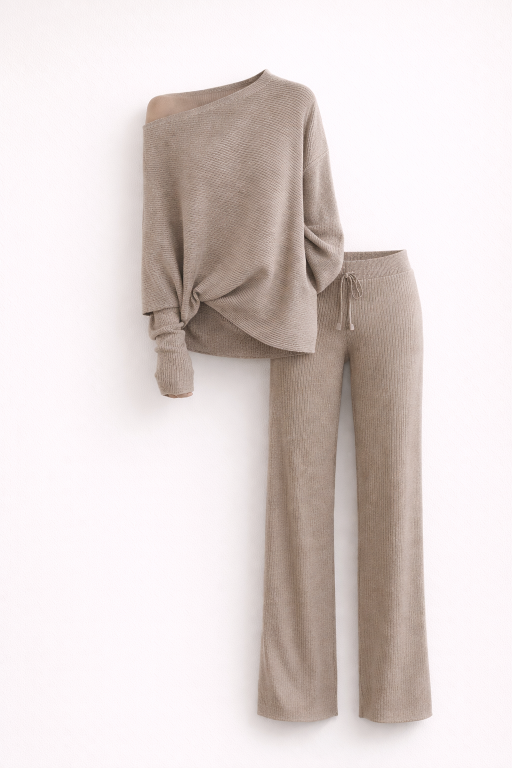 Mabel | Off-Shoulder Knit Lounge Set