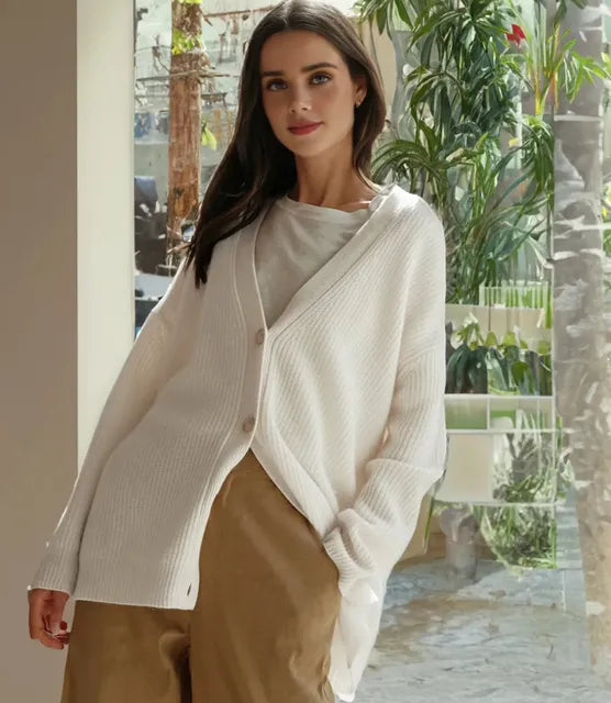 Greta | Chunky Knit Button Cardigan
