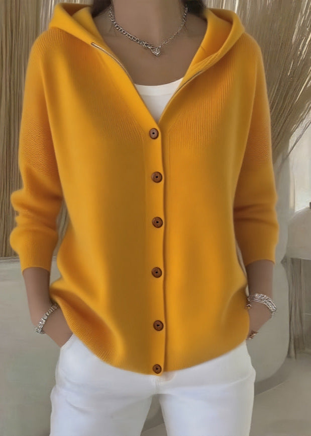 Isadora | Hooded Button Knit Cardigan