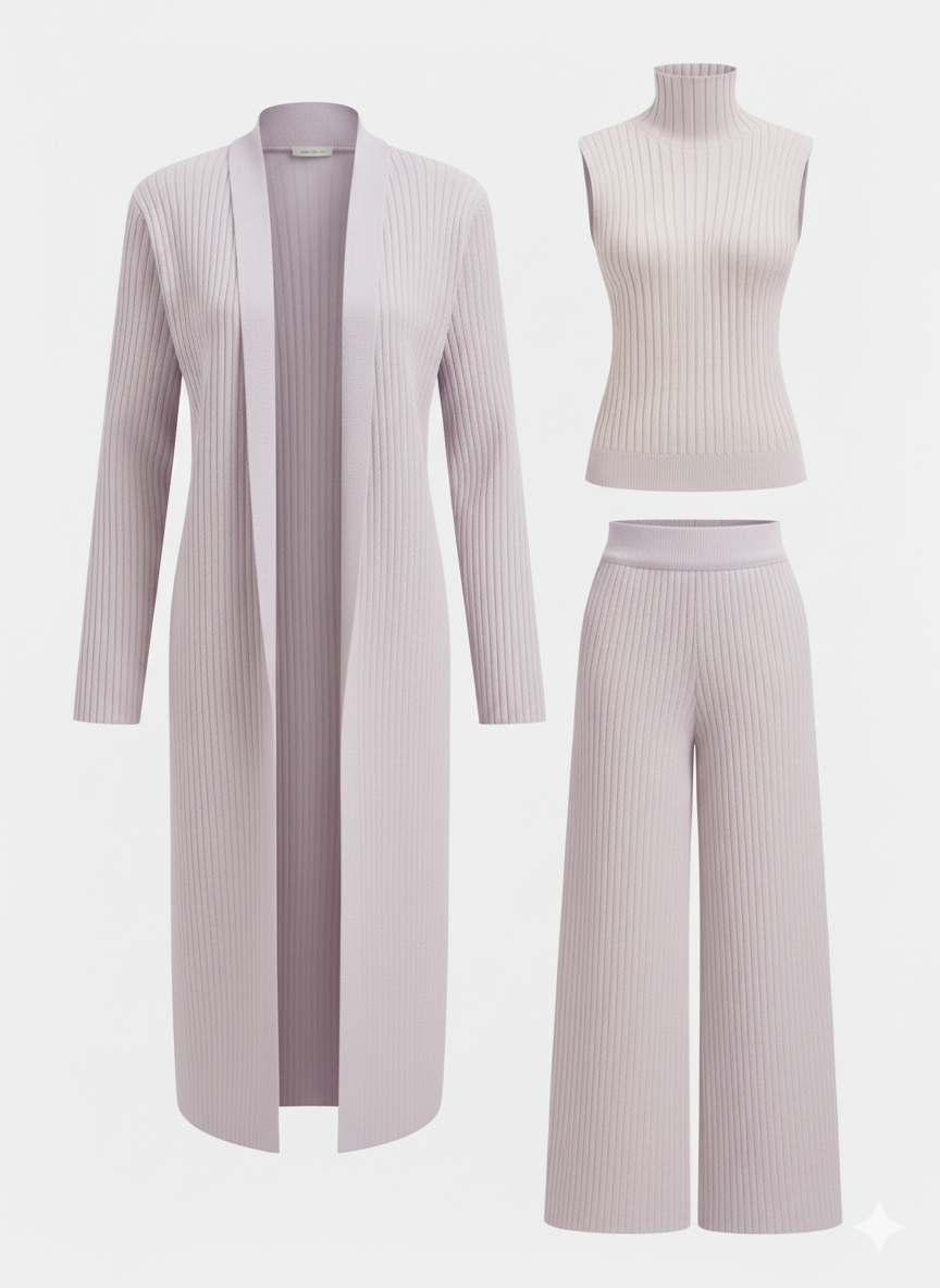 Louisa | Three-Piece Knit Lounge Set