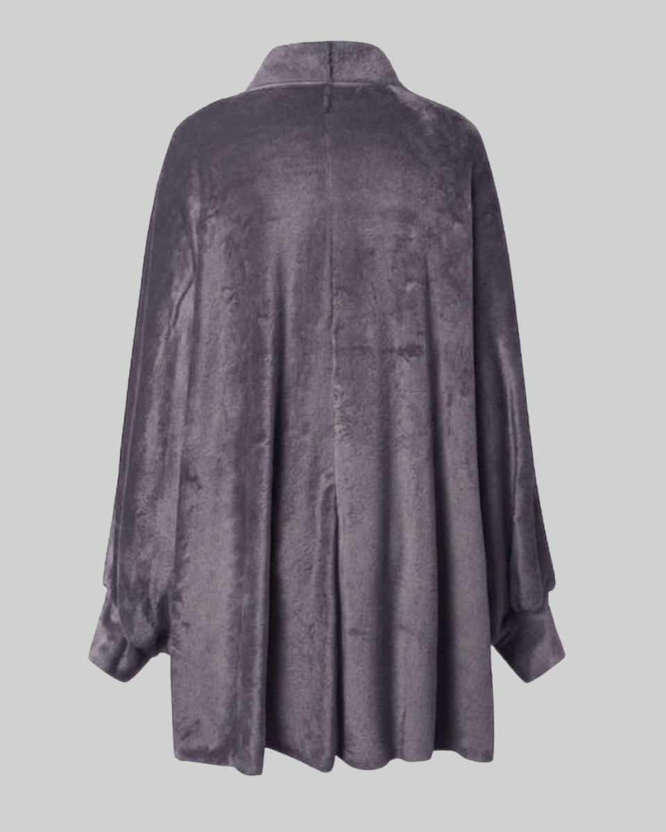 Etta | Brushed Fringe-Hem Cardigan Coat