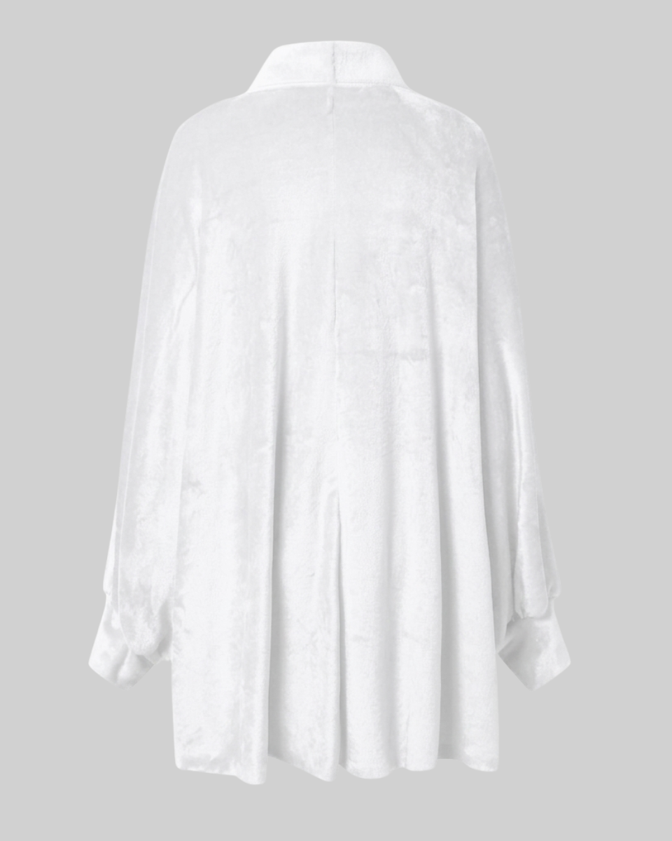 Etta | Brushed Fringe-Hem Cardigan Coat