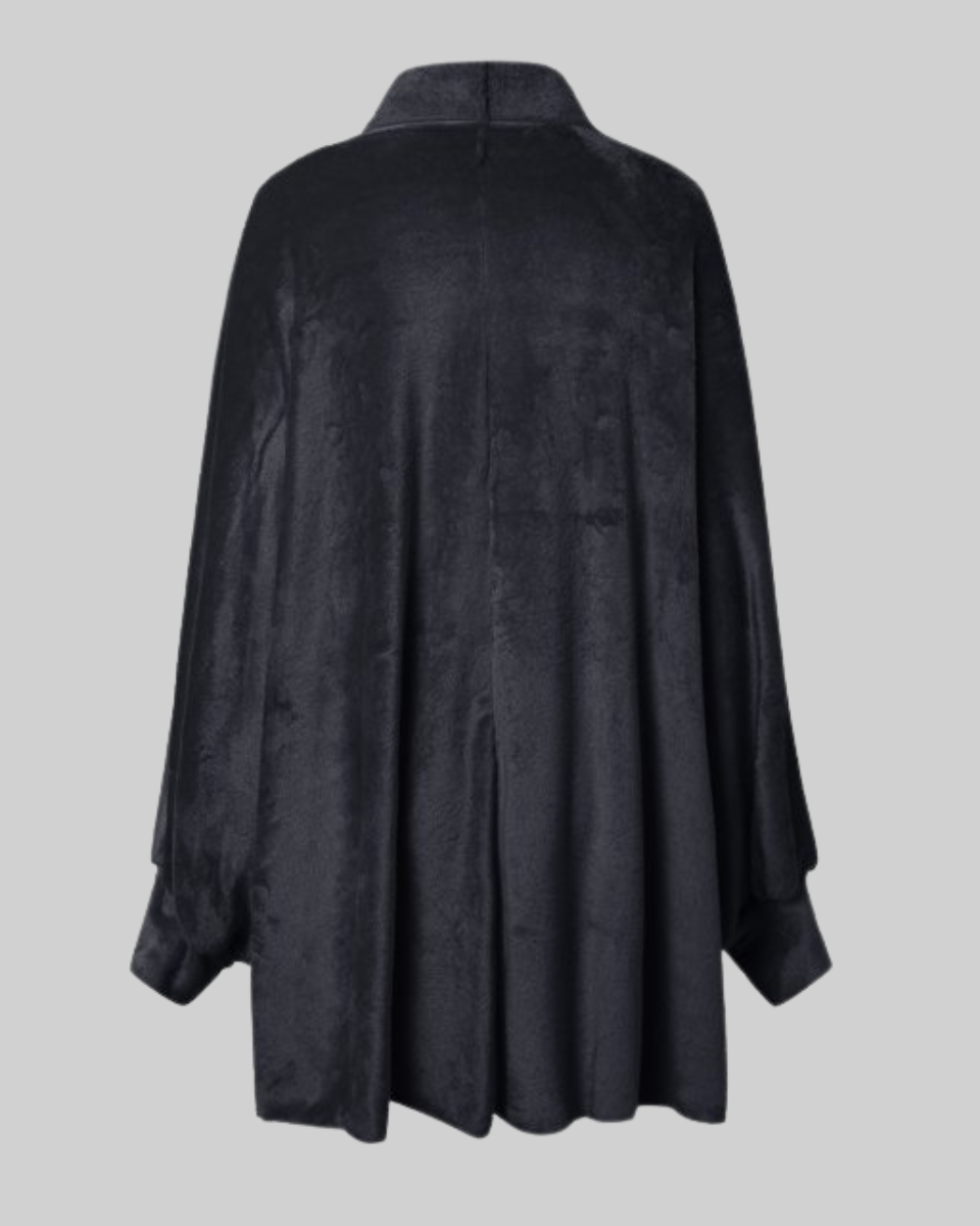 Etta | Brushed Fringe-Hem Cardigan Coat