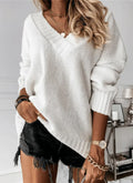 Rosanna | Deep V-Neck Chunky Knit Jumper