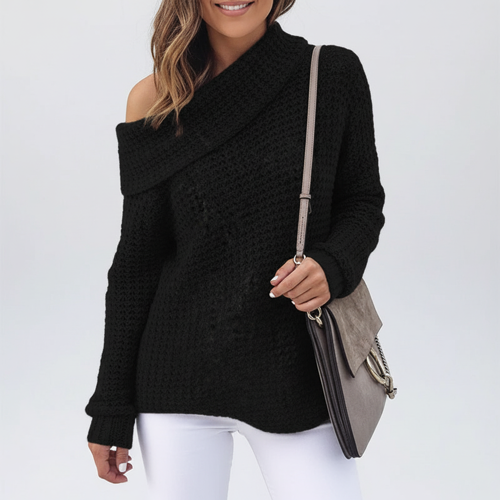 Opal | Merino Wool Off-Shoulder Jumper