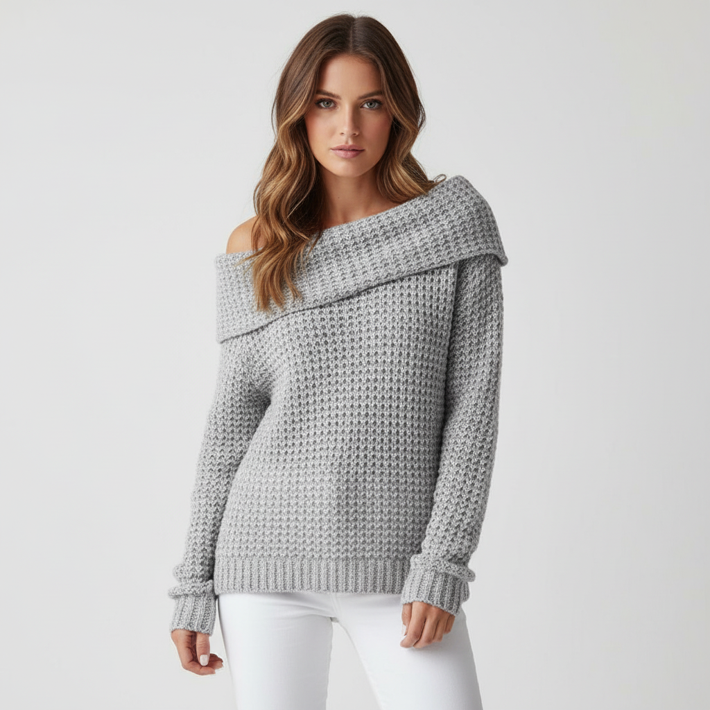 Opal | Merino Wool Off-Shoulder Jumper