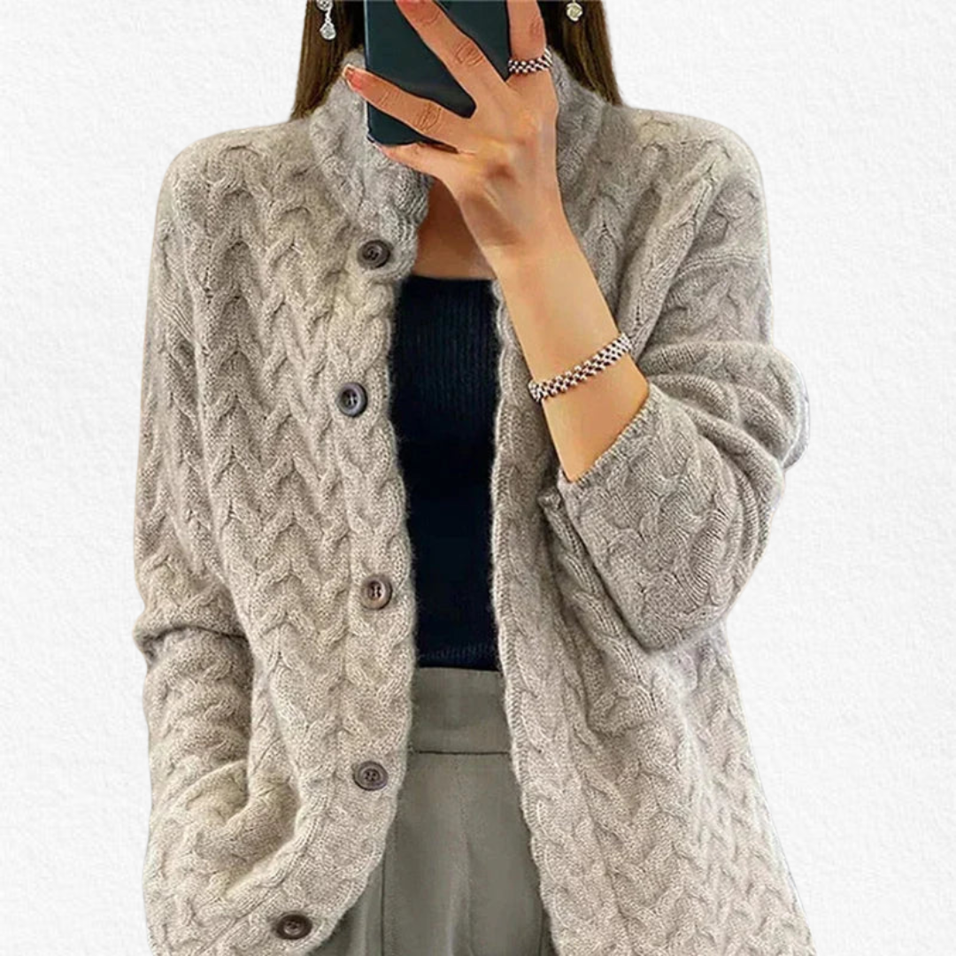 Iris | Textured Knit Button Cardigan