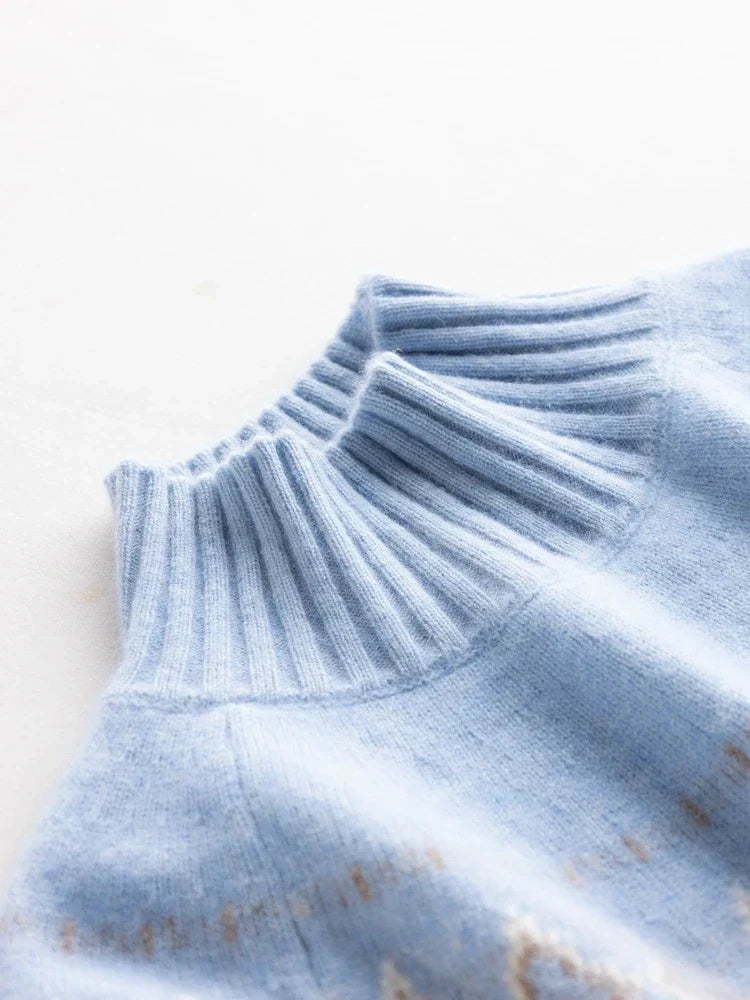 Rachel | Wool Fair Isle Mock Neck Jumper