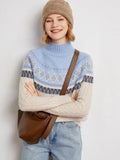 Rachel | Wool Fair Isle Mock Neck Jumper
