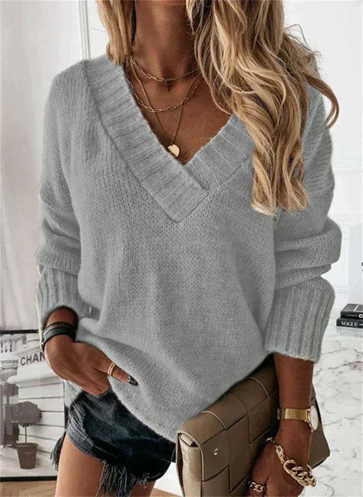 Cordelia | Relaxed V-Neck Jumper
