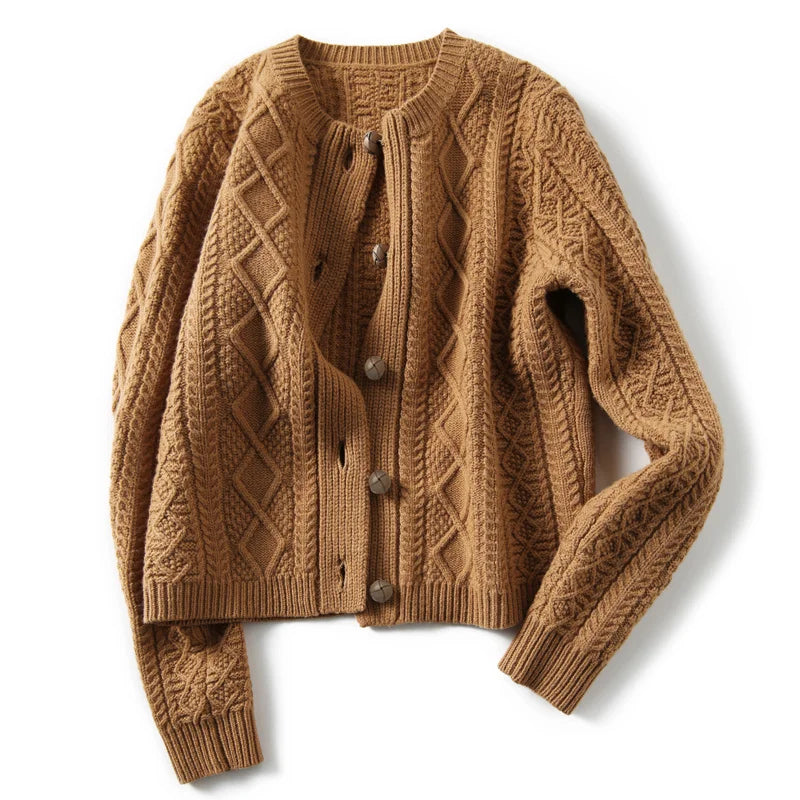 Letitia | Cable-Knit Button Cardigan