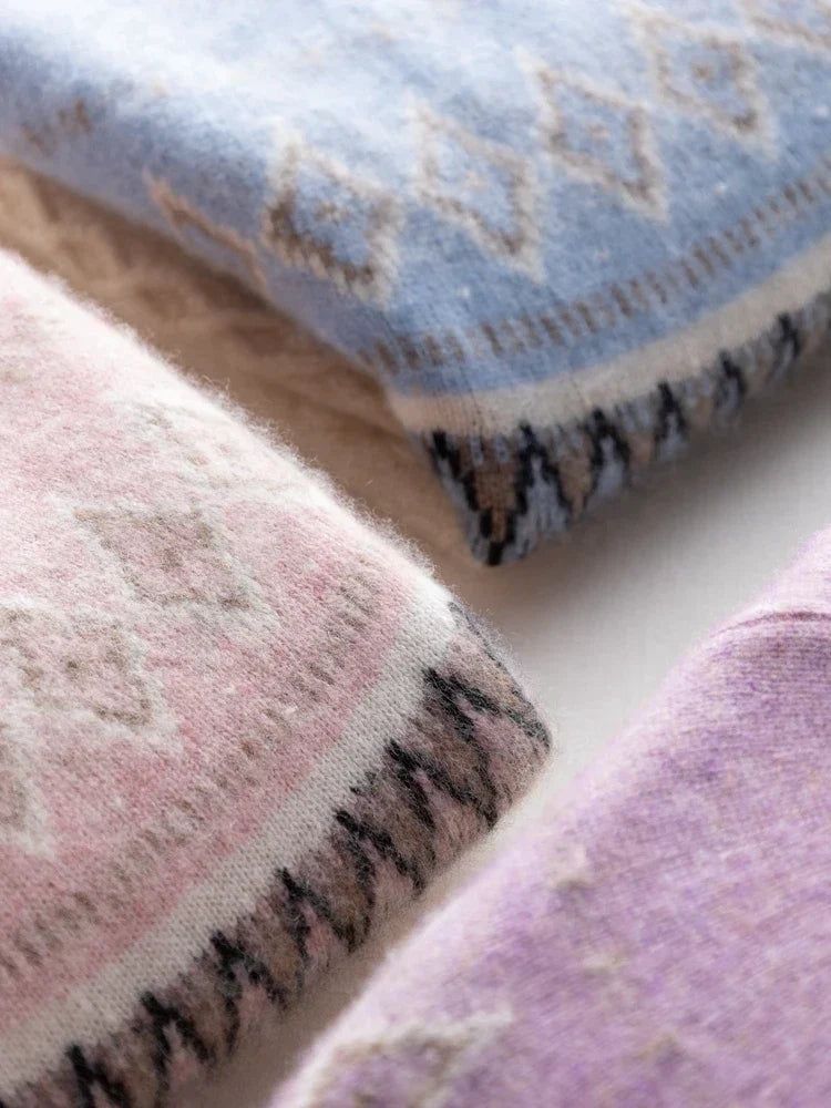 Rachel | Wool Fair Isle Mock Neck Jumper