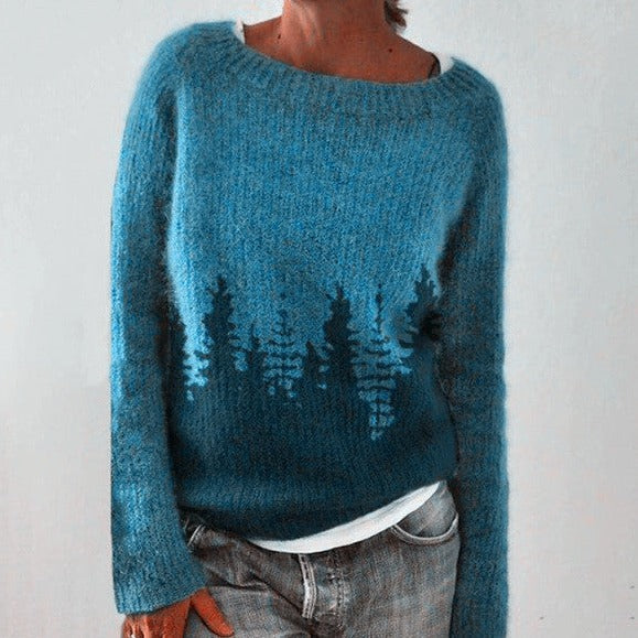 Edith | Forest Motif Knit Jumper