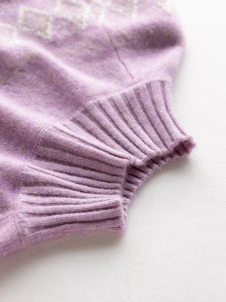 Rachel | Wool Fair Isle Mock Neck Jumper