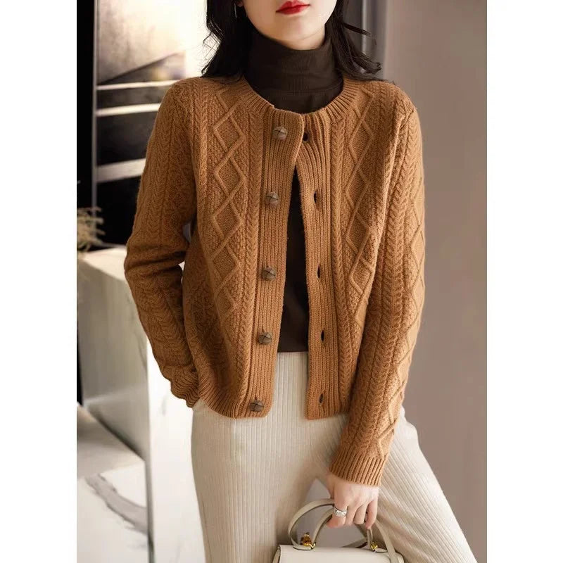 Letitia | Cable-Knit Button Cardigan