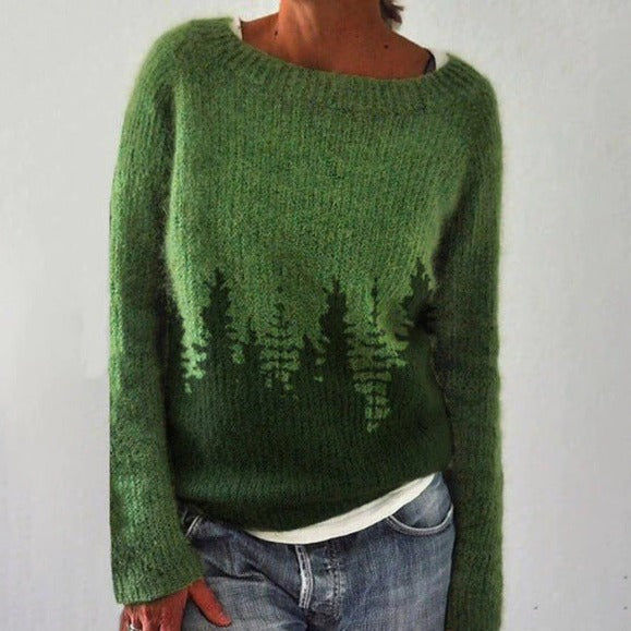 Edith | Forest Motif Knit Jumper