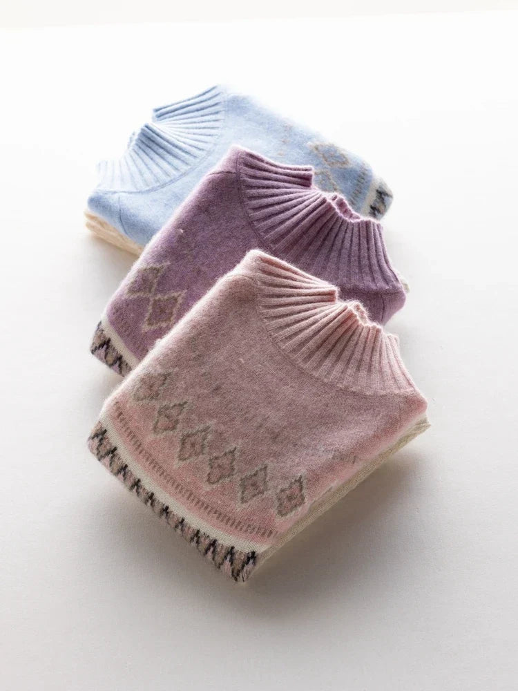 Rachel | Wool Fair Isle Mock Neck Jumper