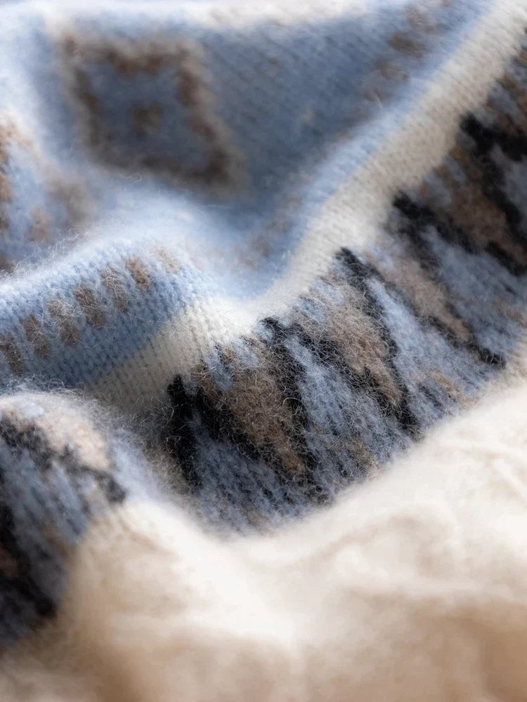Rachel | Wool Fair Isle Mock Neck Jumper