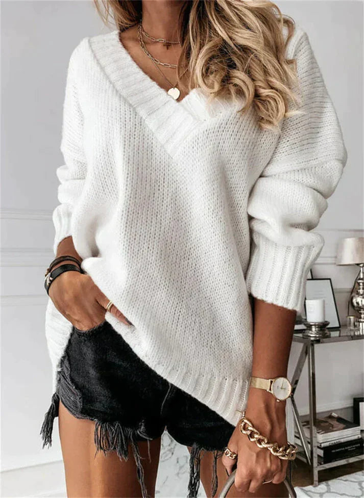Cordelia | Relaxed V-Neck Jumper