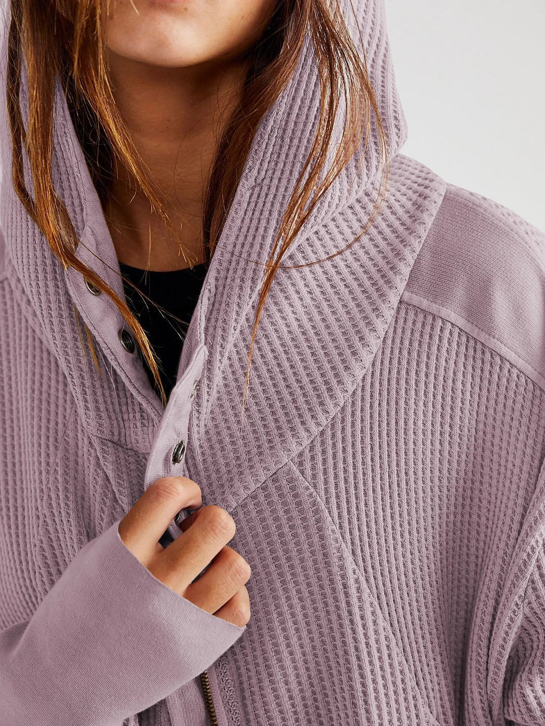 Mariel | Waffle Knit Zip-Up Hoodie