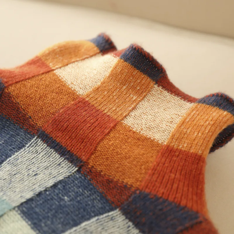 Emmeline | Checkerboard Knit Jumper