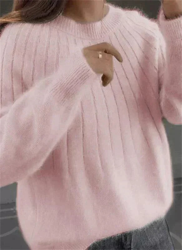 Delia | Ribbed Crew Neck Jumper
