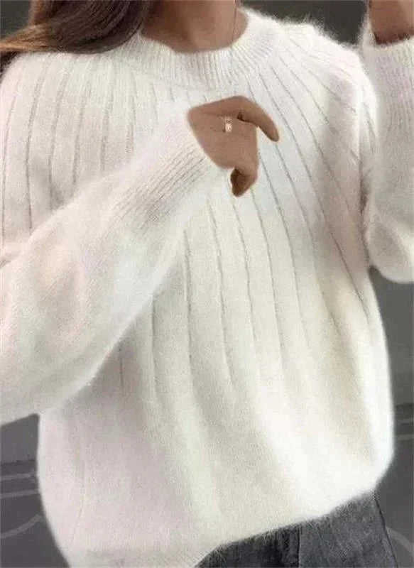 Delia | Ribbed Crew Neck Jumper