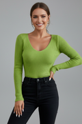 Rebecca | Ribbed V-Neck Jumper