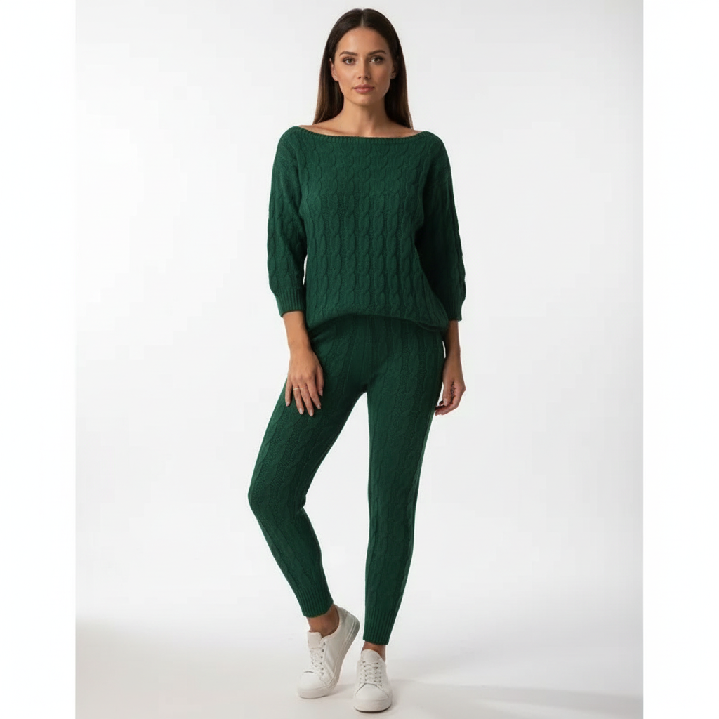 Lydia | Cable Knit Loungewear Co-ord