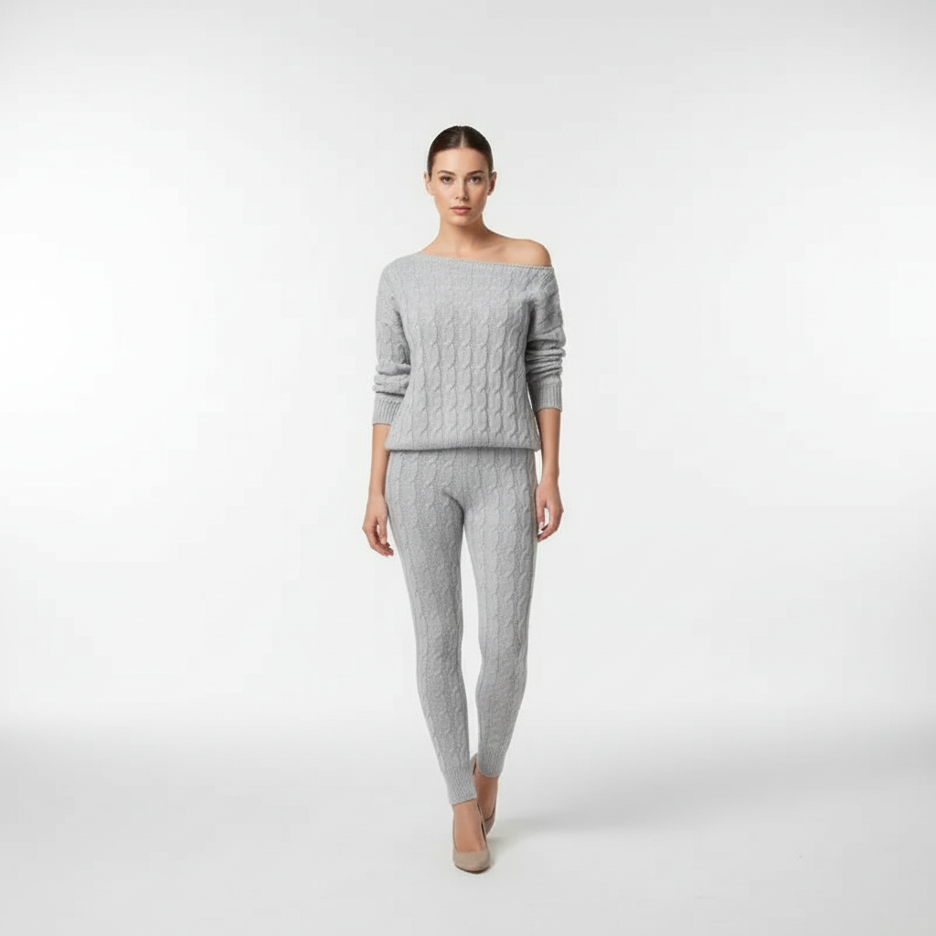 Lydia | Cable Knit Loungewear Co-ord