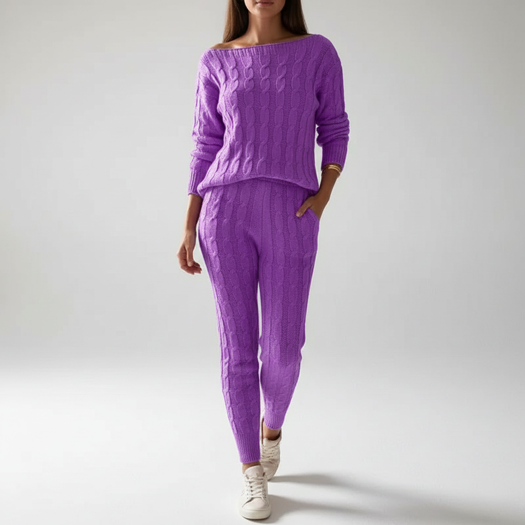 Lydia | Cable Knit Loungewear Co-ord