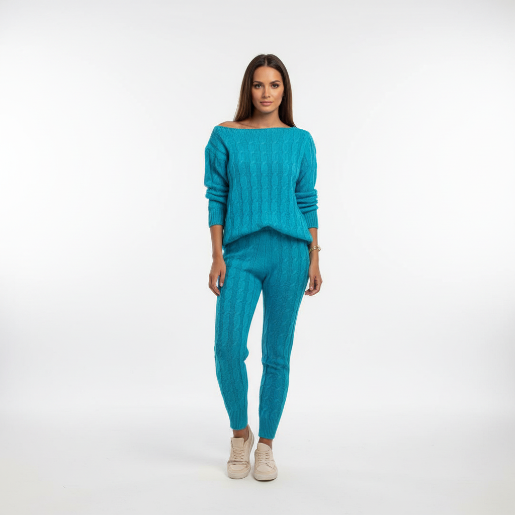 Lydia | Cable Knit Loungewear Co-ord
