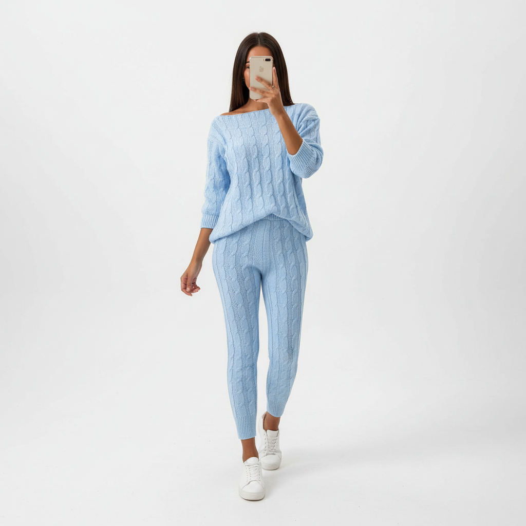 Lydia | Cable Knit Loungewear Co-ord